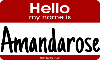 Hello my name is Amandarose png download