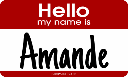 Hello my name is Amande png download