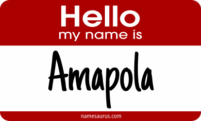 Hello my name is Amapola png download