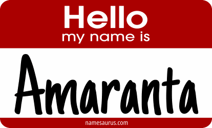 Hello my name is Amaranta png download