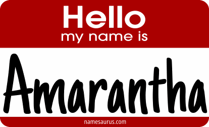 Hello my name is Amarantha png download