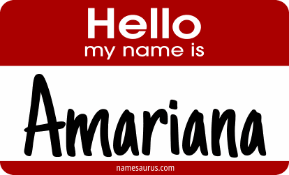 Hello my name is Amariana png download