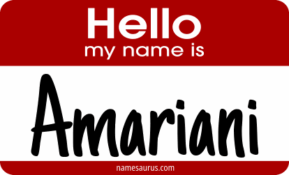 Hello my name is Amariani png download