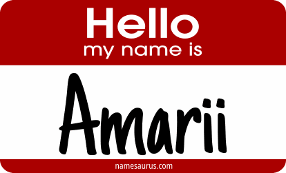 Hello my name is Amarii png download