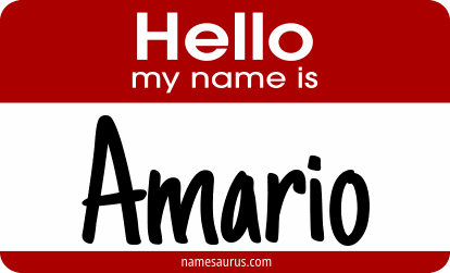 Hello my name is Amario png download
