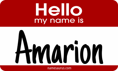 Hello my name is Amarion png download