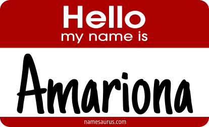 Hello my name is Amariona png download