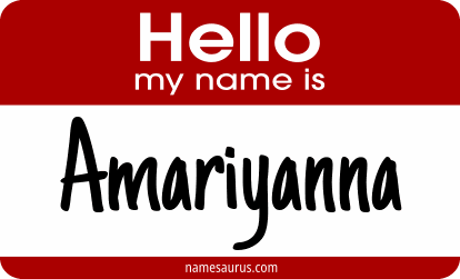 Hello my name is Amariyanna png download