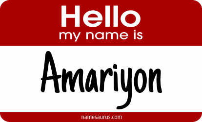 Hello my name is Amariyon png download