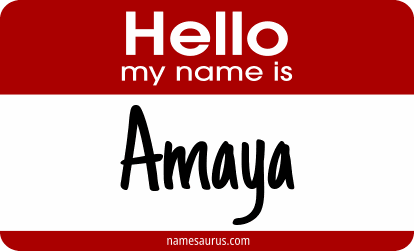 Hello my name is Amaya png download