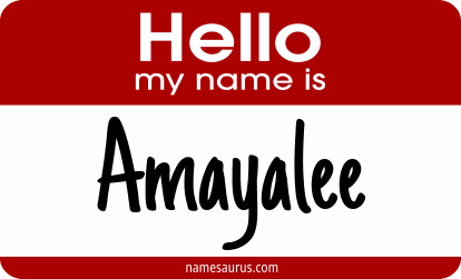 Hello my name is Amayalee png download