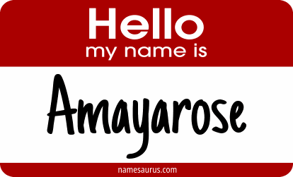 Hello my name is Amayarose png download