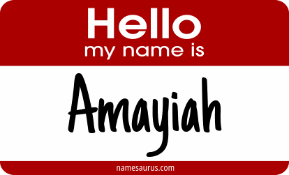 Hello my name is Amayiah png download