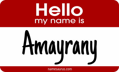 Hello my name is Amayrany png download