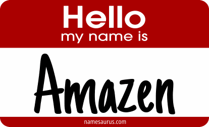 Hello my name is Amazen png download