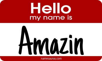 Hello my name is Amazin png download