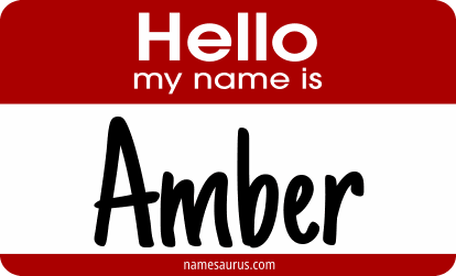 Hello my name is Amber png download