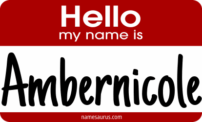 Hello my name is Ambernicole png download
