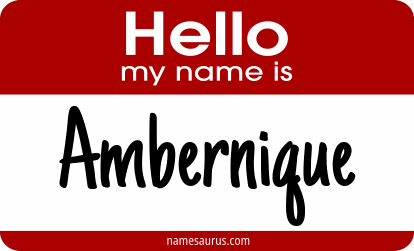 Hello my name is Ambernique png download