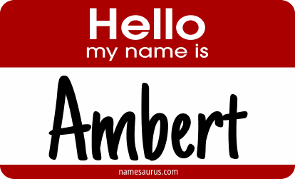 Hello my name is Ambert png download