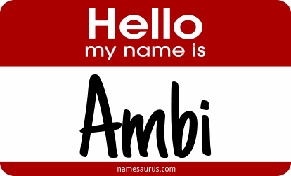 Hello my name is Ambi png download