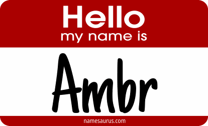 Hello my name is Ambr png download