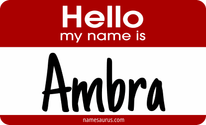 Hello my name is Ambra png download