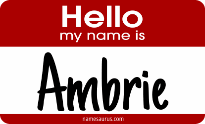 Hello my name is Ambrie png download