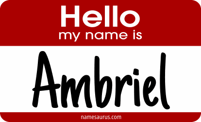 Hello my name is Ambriel png download