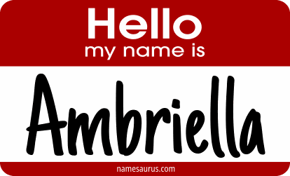 Hello my name is Ambriella png download