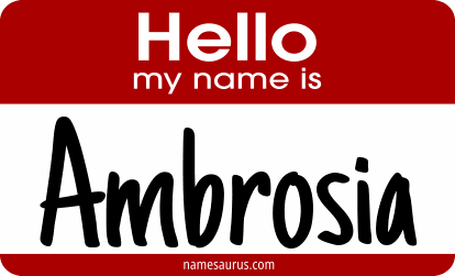 Hello my name is Ambrosia png download