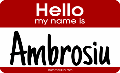 Hello my name is Ambrosiu png download