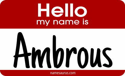 Hello my name is Ambrous png download
