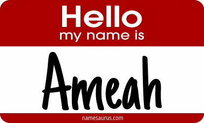 Hello my name is Ameah png download
