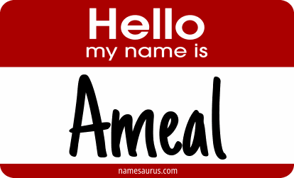 Hello my name is Ameal png download