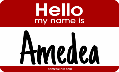 Hello my name is Amedea png download