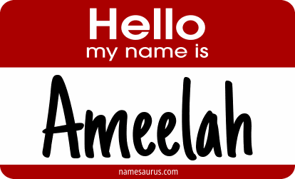 Hello my name is Ameelah png download