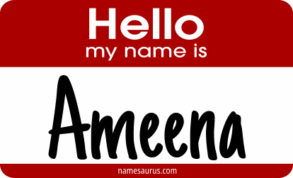 Hello my name is Ameena png download