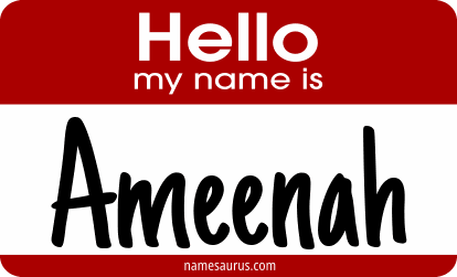 Hello my name is Ameenah png download