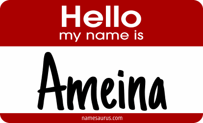 Hello my name is Ameina png download