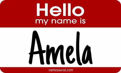Hello my name is Amela png download