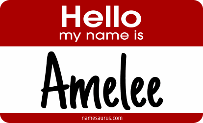 Hello my name is Amelee png download
