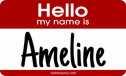 Hello my name is Ameline png download