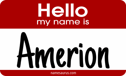 Hello my name is Amerion png download