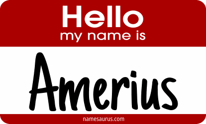 Hello my name is Amerius png download