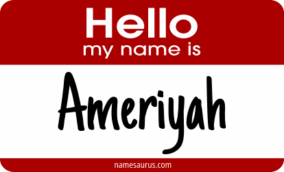 Hello my name is Ameriyah png download