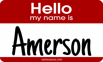 Hello my name is Amerson png download