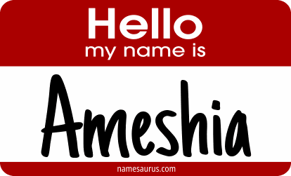 Hello my name is Ameshia png download