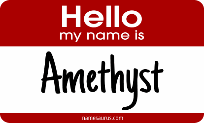 Hello my name is Amethyst png download