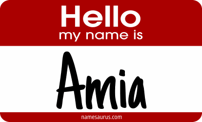 Hello my name is Amia png download